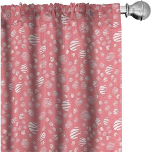 Ambesonne Floral Curtains, Flower Branches Blossoming in Minimalist Design Neutral Botanical, Window Treatments 2 Panel Set for Living Room Bedroom, Pair of – 28″ x 84″, Taupe Grey and Dark Blue Grey(Coral and White)