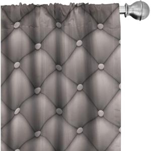 Ambesonne Floral Curtains, Flower Branches Blossoming in Minimalist Design Neutral Botanical, Window Treatments 2 Panel Set for Living Room Bedroom, Pair of – 28″ x 84″, Taupe Grey and Dark Blue Grey(Dimgray)