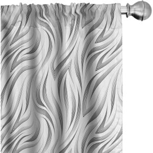 Ambesonne Garden Scene Curtains, Autumn Vibes Romantic Themed Monochrome Daisy Pattern Neutral Art, Window Treatments 2 Panel Set for Living Room Bedroom, Pair of – 28″ x 95″, Charcoal Grey Eggshell(Charcoal Grey and White)