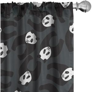 Ambesonne Garden Scene Curtains, Autumn Vibes Romantic Themed Monochrome Daisy Pattern Neutral Art, Window Treatments 2 Panel Set for Living Room Bedroom, Pair of – 28″ x 95″, Charcoal Grey Eggshell(White Grey)