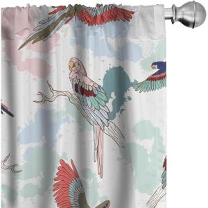 Ambesonne Garden Scene Curtains, Autumn Vibes Romantic Themed Monochrome Daisy Pattern Neutral Art, Window Treatments 2 Panel Set for Living Room Bedroom, Pair of – 28″ x 95″, Charcoal Grey Eggshell(Multicolor White)