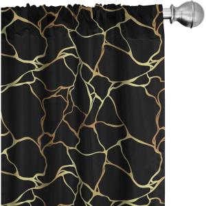 Ambesonne Garden Scene Curtains, Autumn Vibes Romantic Themed Monochrome Daisy Pattern Neutral Art, Window Treatments 2 Panel Set for Living Room Bedroom, Pair of – 28″ x 95″, Charcoal Grey Eggshell(Charcoal Grey and Mustard)