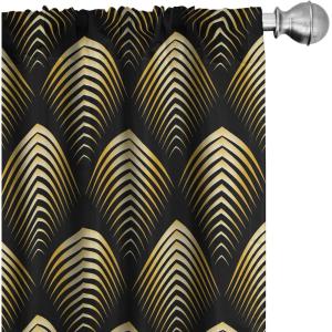 Ambesonne Garden Scene Curtains, Autumn Vibes Romantic Themed Monochrome Daisy Pattern Neutral Art, Window Treatments 2 Panel Set for Living Room Bedroom, Pair of – 28″ x 95″, Charcoal Grey Eggshell(Charcoal Grey Mustard)