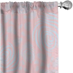 Ambesonne Garden Scene Curtains, Soft Tones Flowers Boho Pattern Springtime Inspired Neutral Art, Window Treatments 2 Panel Set for Living Room Bedroom, Pair of – 28″ x 95″, Lavender Blue Warm Taupe(Pale Pink and Pale Azure Blue)