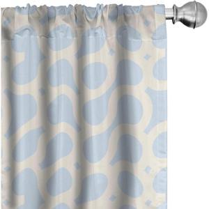 Ambesonne Garden Scene Curtains, Soft Tones Flowers Boho Pattern Springtime Inspired Neutral Art, Window Treatments 2 Panel Set for Living Room Bedroom, Pair of – 28″ x 95″, Lavender Blue Warm Taupe(Pale Azure Blue and Champagne)