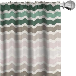 Ambesonne Garden Scene Curtains, Springtime Neutral Boho Pastel Colors Sketch Art of Minimalist Flowers Vintage, Window Treatments 2 Panel Set for Living Room Bedroom, Pair of – 28″ x 63″, Rose White(Dried Rose and Jade Green)