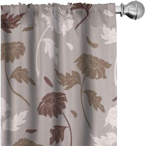 Ambesonne Garden Scene Curtains, Springtime Neutral Boho Pastel Colors Sketch Art of Minimalist Flowers Vintage, Window Treatments 2 Panel Set for Living Room Bedroom, Pair of – 28″ x 63″, Rose White(Pale Purpleblue Burgundy)