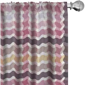 Ambesonne Garden Scene Curtains, Springtime Neutral Boho Pastel Colors Sketch Art of Minimalist Flowers Vintage, Window Treatments 2 Panel Set for Living Room Bedroom, Pair of – 28″ x 63″, Rose White(Dried Rose Eggplant)