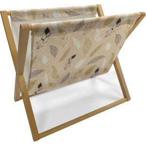Ambesonne Hearts Magazine and Book Holder, Rhythmic Sponge Print Look Cutsy Valentines Romance Love, Floor Rack Decor for Interior of Home & Office, 22″ x 19″, Blush Pastel Pink(Beige Pale Camel)