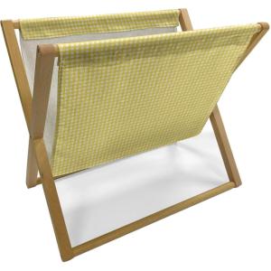 Ambesonne Love Magazine and Book Holder, Hipster Hearts Pattern with Love You Texts Heart Shapes Valentines Day Theme, Floor Rack Decor for Interior of Home & Office, 22″ x 19″, Vermilion Multicolor(Yellow White)