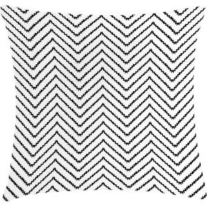 Ambesonne Modern Throw Pillow Cushion Cover, Geometric Triangle Shapes Zig Zag Triggering Lines Minimalist Pattern Print, Decorative Square Accent Pillow Case, 18″ X 18″, Black and White(Black and White)