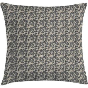 Ambesonne Modern Throw Pillow Cushion Cover, Geometric Triangle Shapes Zig Zag Triggering Lines Minimalist Pattern Print, Decorative Square Accent Pillow Case, 18″ X 18″, Black and White(Black Beige)