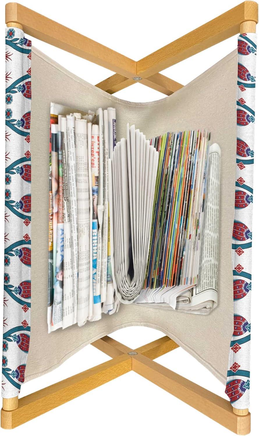 imageAmbesonne Feminine Magazine and Book Holder Pattern of Lipstick Kiss Marks Woman Valentines Wedding Theme Illustration Floor Rack Decor for Interior of Home amp Office 22 x 19 White RedRed Teal