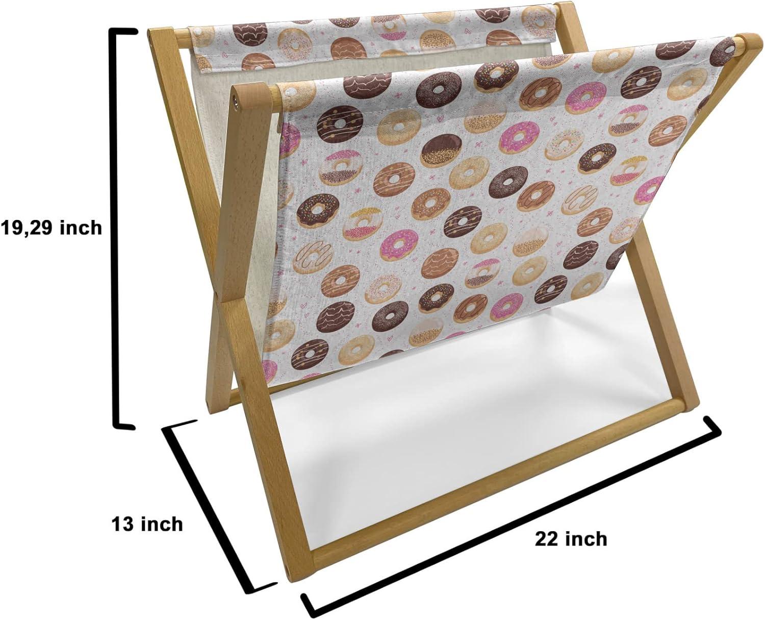 imageAmbesonne Feminine Magazine and Book Holder Pattern of Lipstick Kiss Marks Woman Valentines Wedding Theme Illustration Floor Rack Decor for Interior of Home amp Office 22 x 19 White RedPink Brown