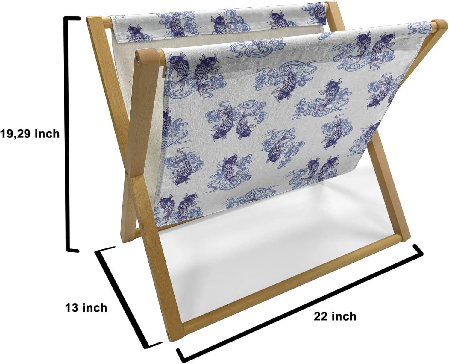 imageAmbesonne Feminine Magazine and Book Holder Pattern of Lipstick Kiss Marks Woman Valentines Wedding Theme Illustration Floor Rack Decor for Interior of Home amp Office 22 x 19 White RedDark Blue