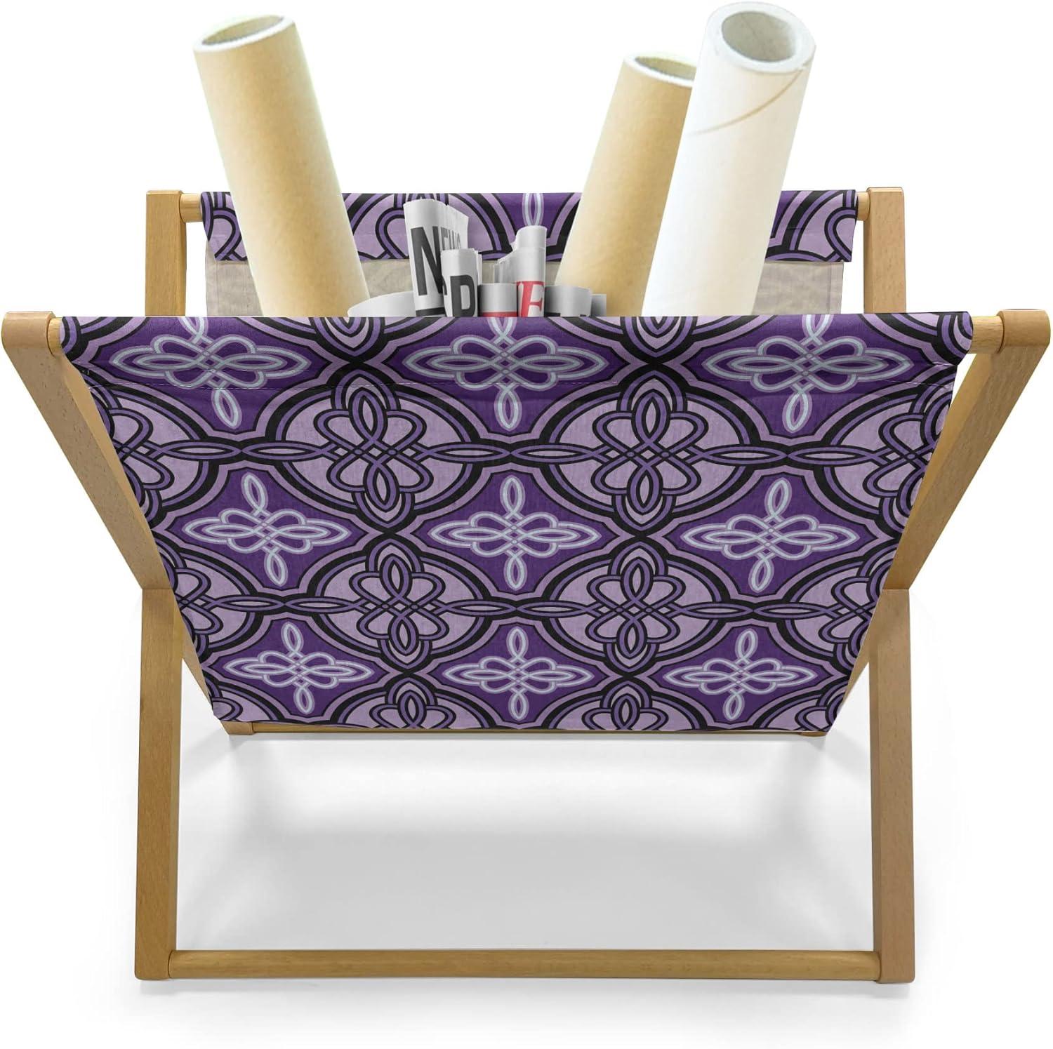 imageAmbesonne Feminine Magazine and Book Holder Pattern of Lipstick Kiss Marks Woman Valentines Wedding Theme Illustration Floor Rack Decor for Interior of Home amp Office 22 x 19 White RedViolet Lilac