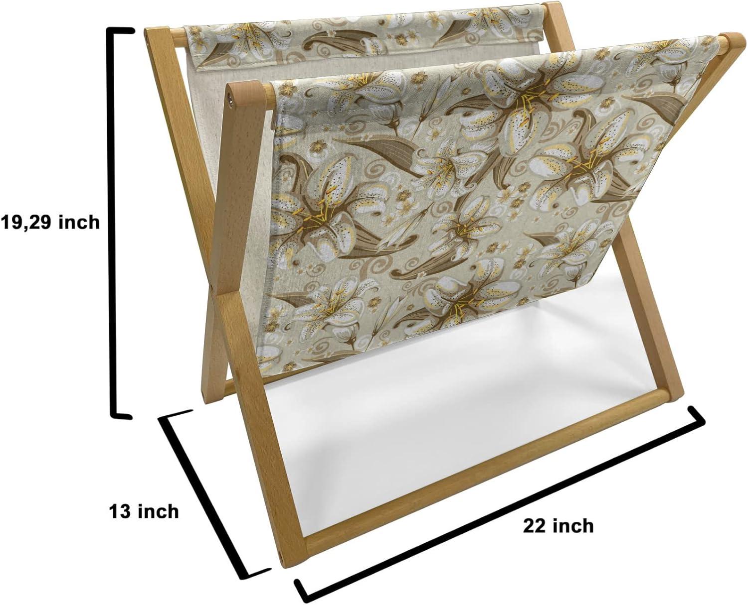 imageAmbesonne Feminine Magazine and Book Holder Pattern of Lipstick Kiss Marks Woman Valentines Wedding Theme Illustration Floor Rack Decor for Interior of Home amp Office 22 x 19 White RedWhite Yellow Beige