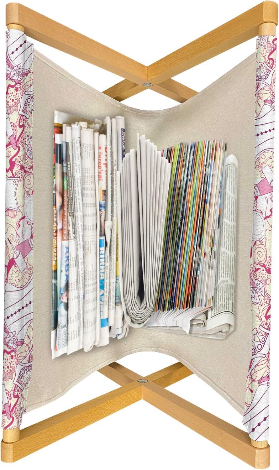 imageAmbesonne Feminine Magazine and Book Holder Pattern of Lipstick Kiss Marks Woman Valentines Wedding Theme Illustration Floor Rack Decor for Interior of Home amp Office 22 x 19 White RedBeige and Pink