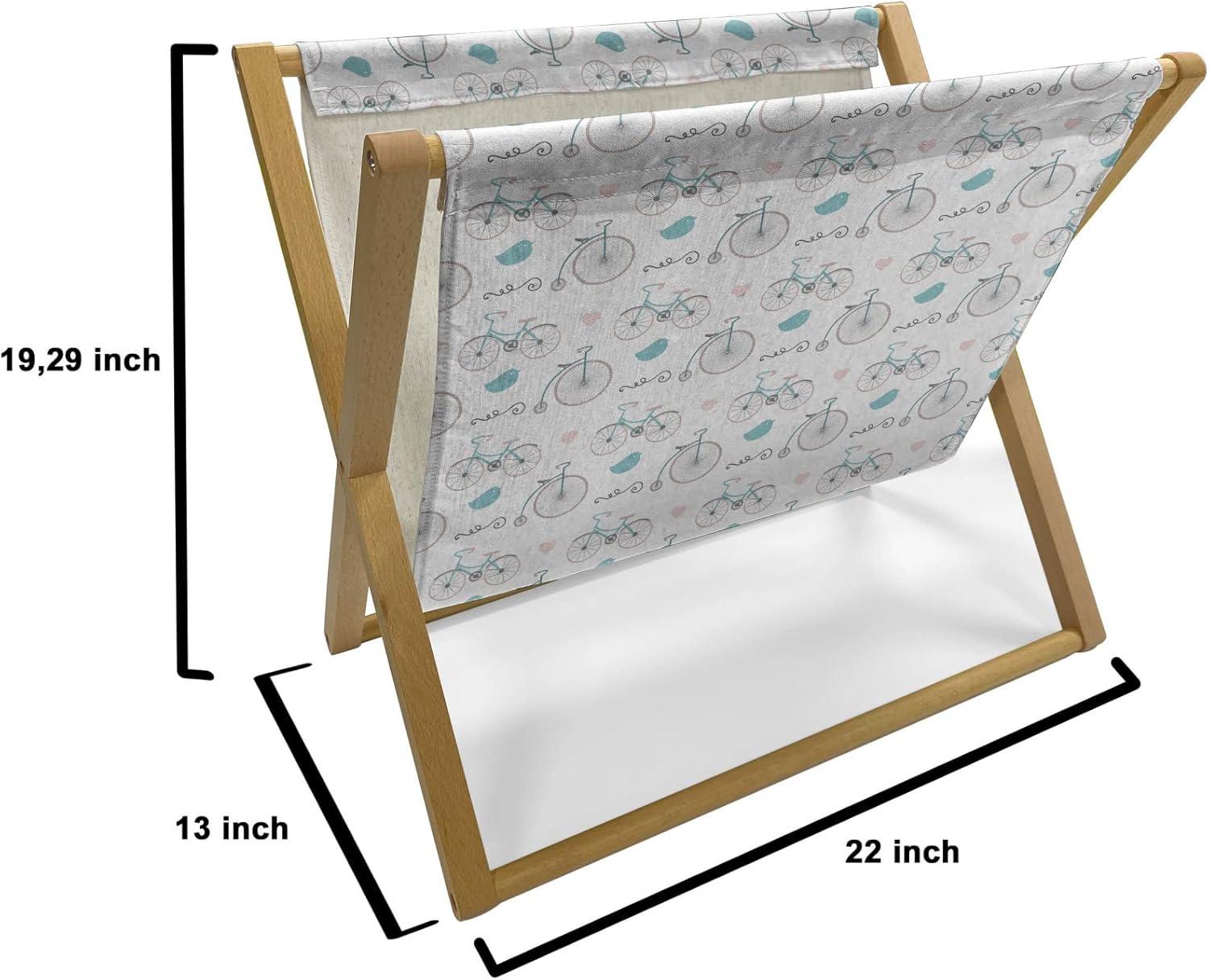 imageAmbesonne Feminine Magazine and Book Holder Pattern of Lipstick Kiss Marks Woman Valentines Wedding Theme Illustration Floor Rack Decor for Interior of Home amp Office 22 x 19 White RedSoft Pink Blue