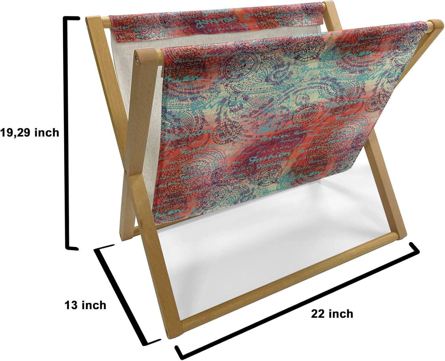 imageAmbesonne Feminine Magazine and Book Holder Pattern of Lipstick Kiss Marks Woman Valentines Wedding Theme Illustration Floor Rack Decor for Interior of Home amp Office 22 x 19 White RedTurquoise Orange Black