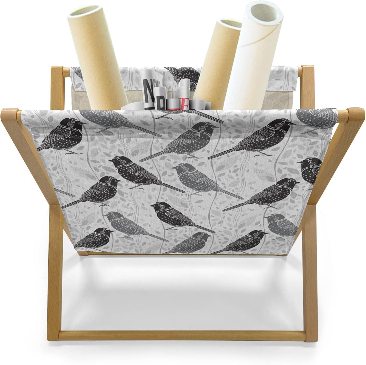 imageAmbesonne Feminine Magazine and Book Holder Pattern of Lipstick Kiss Marks Woman Valentines Wedding Theme Illustration Floor Rack Decor for Interior of Home amp Office 22 x 19 White RedGrey White Black