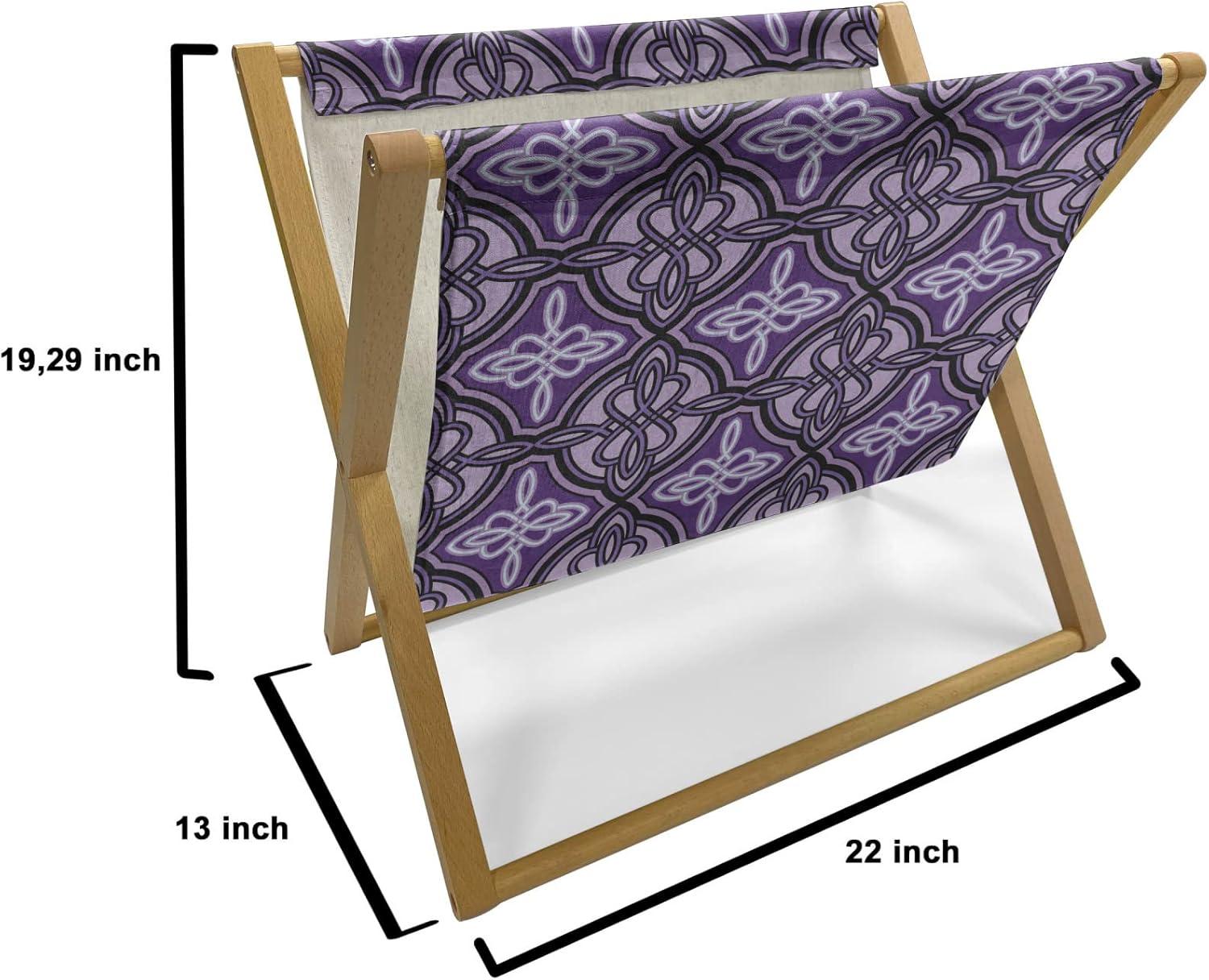 imageAmbesonne Feminine Magazine and Book Holder Pattern of Lipstick Kiss Marks Woman Valentines Wedding Theme Illustration Floor Rack Decor for Interior of Home amp Office 22 x 19 White RedViolet Lilac
