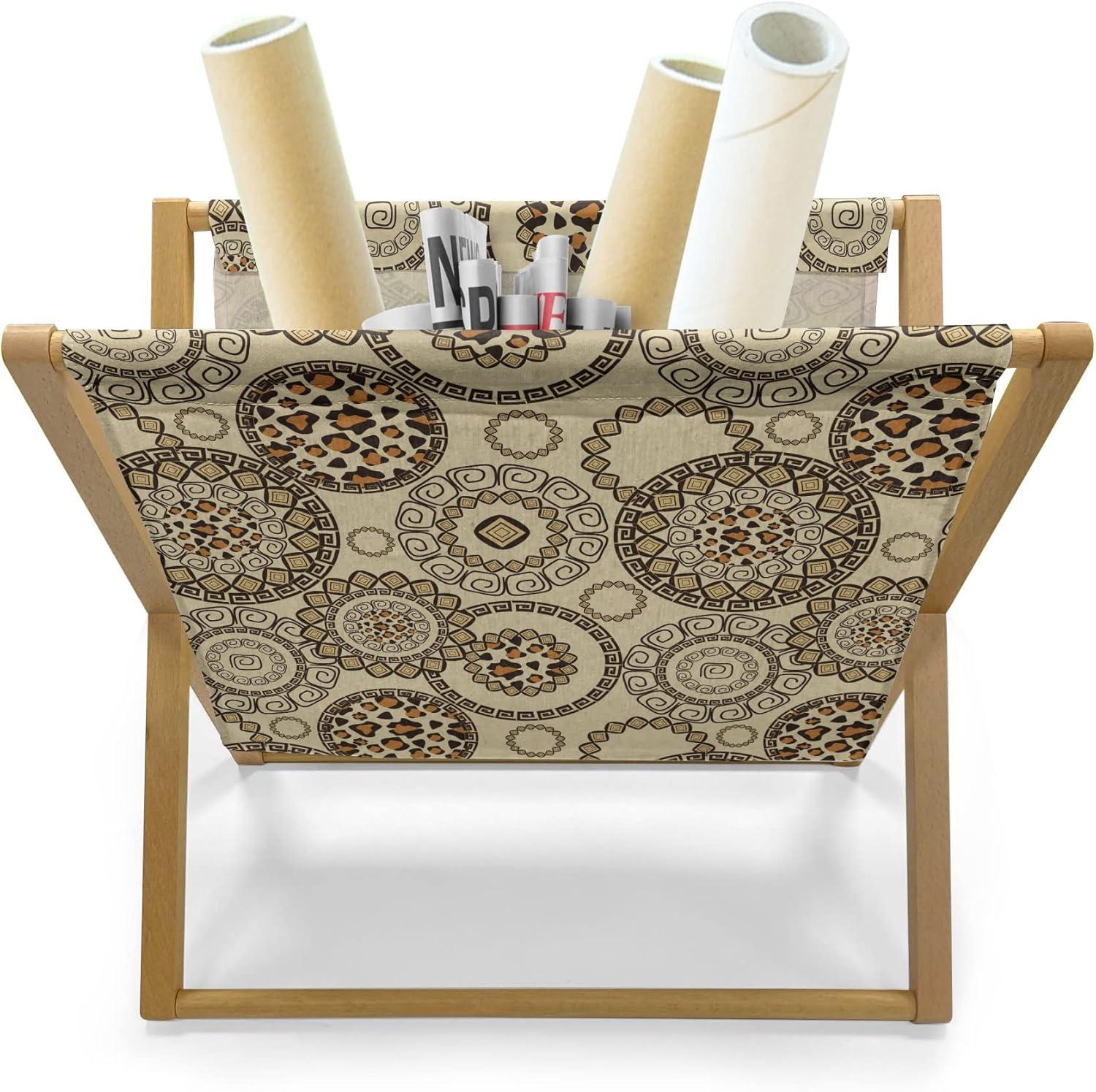 imageAmbesonne Feminine Magazine and Book Holder Pattern of Lipstick Kiss Marks Woman Valentines Wedding Theme Illustration Floor Rack Decor for Interior of Home amp Office 22 x 19 White RedBrown Beige