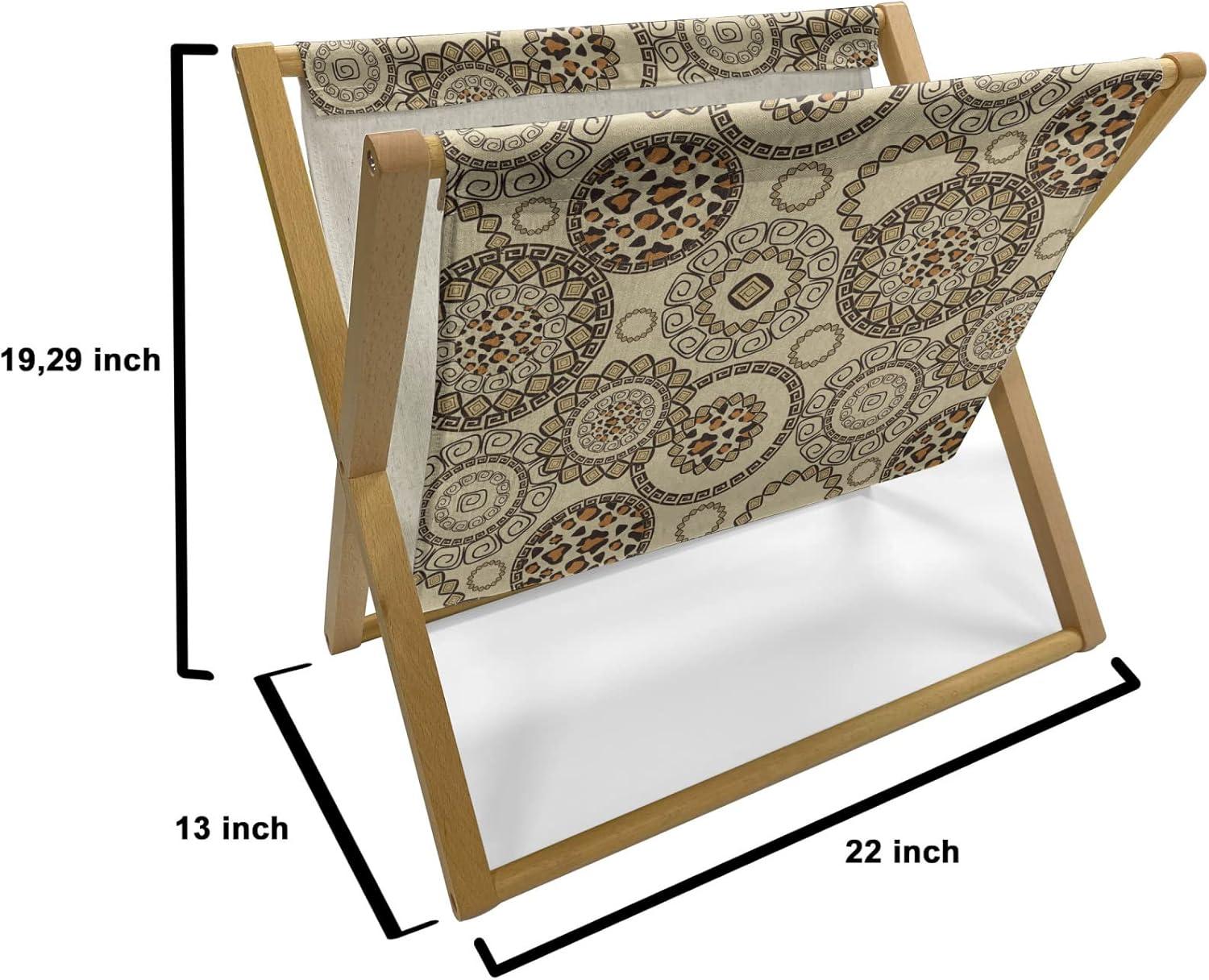 imageAmbesonne Feminine Magazine and Book Holder Pattern of Lipstick Kiss Marks Woman Valentines Wedding Theme Illustration Floor Rack Decor for Interior of Home amp Office 22 x 19 White RedBrown Beige