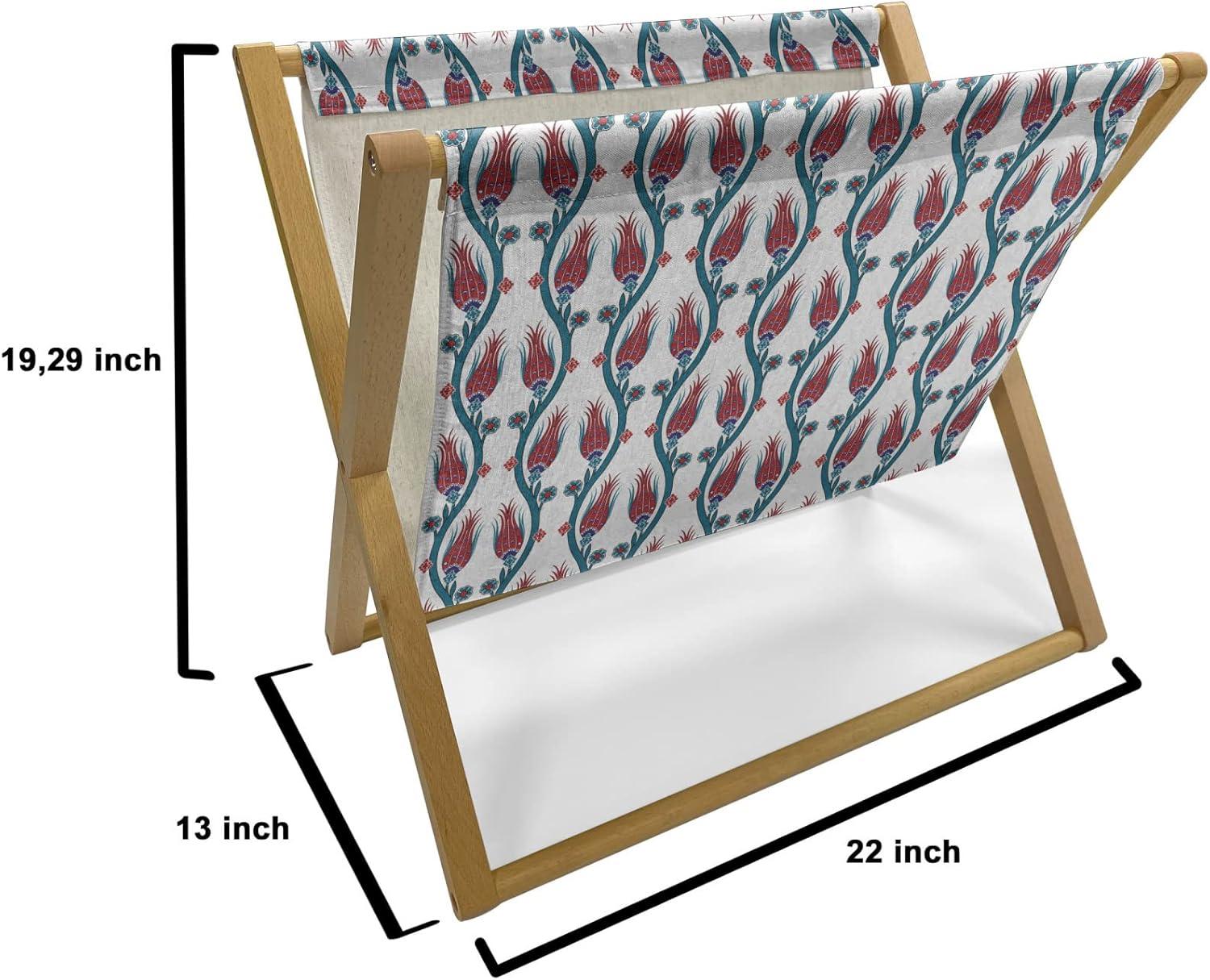 imageAmbesonne Feminine Magazine and Book Holder Pattern of Lipstick Kiss Marks Woman Valentines Wedding Theme Illustration Floor Rack Decor for Interior of Home amp Office 22 x 19 White RedRed Teal