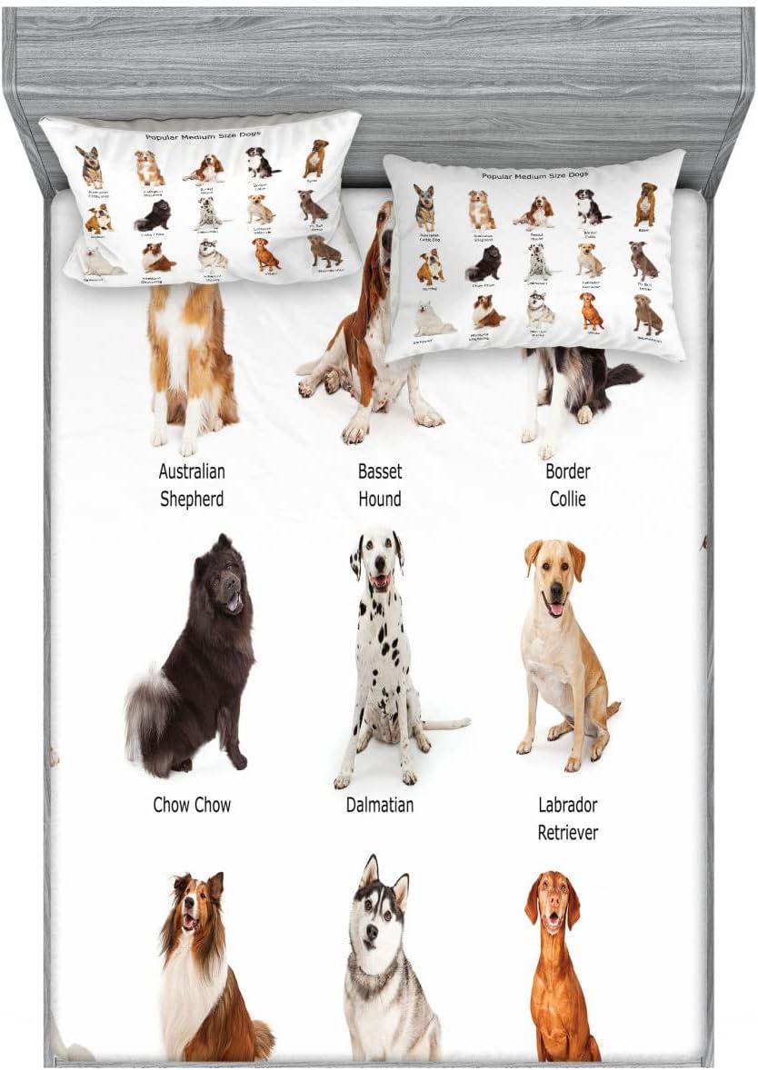 imageAmbesonne Fox Fitted Sheet amp Pillow Sham Set Fox in The Winter Forest Abstract Cartoon Trees and Nature Animal Pattern Decorative Printed 2 Piece Bedding Decor Set Twin Pale Sage Green OrangeWhite Brown and Grey