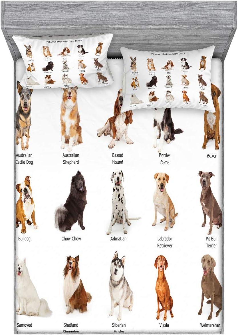 imageAmbesonne Fox Fitted Sheet amp Pillow Sham Set Fox in The Winter Forest Abstract Cartoon Trees and Nature Animal Pattern Decorative Printed 2 Piece Bedding Decor Set Twin Pale Sage Green OrangeWhite Brown and Grey