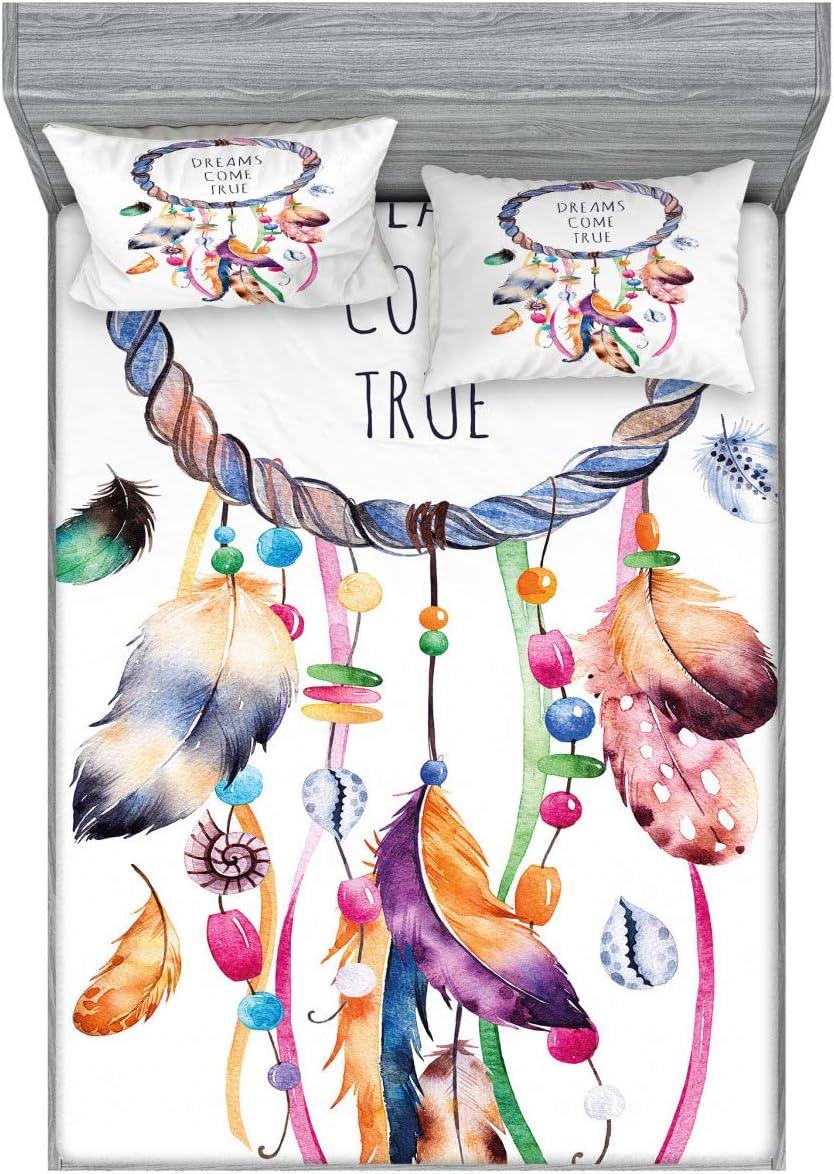 imageAmbesonne Fox Fitted Sheet amp Pillow Sham Set Fox in The Winter Forest Abstract Cartoon Trees and Nature Animal Pattern Decorative Printed 2 Piece Bedding Decor Set Twin Pale Sage Green OrangePlum Apricot