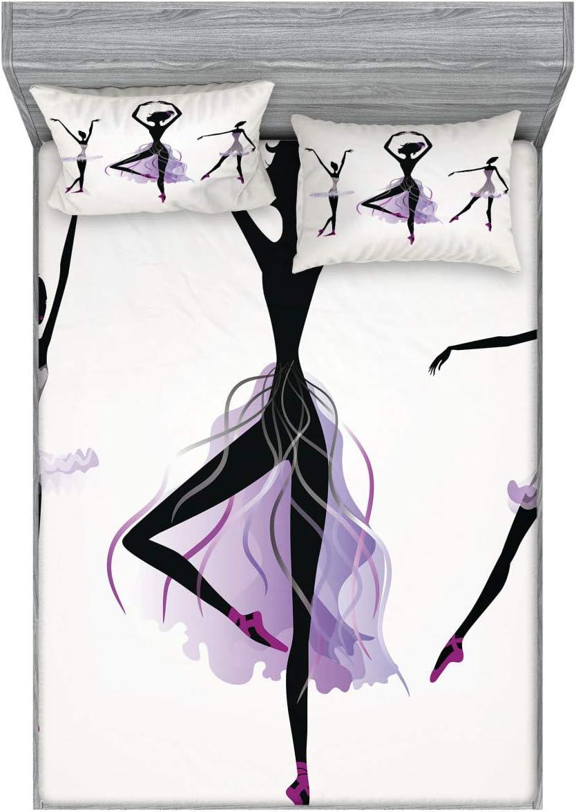 imageAmbesonne Fox Fitted Sheet amp Pillow Sham Set Fox in The Winter Forest Abstract Cartoon Trees and Nature Animal Pattern Decorative Printed 2 Piece Bedding Decor Set Twin Pale Sage Green OrangeOff White Black Mauve