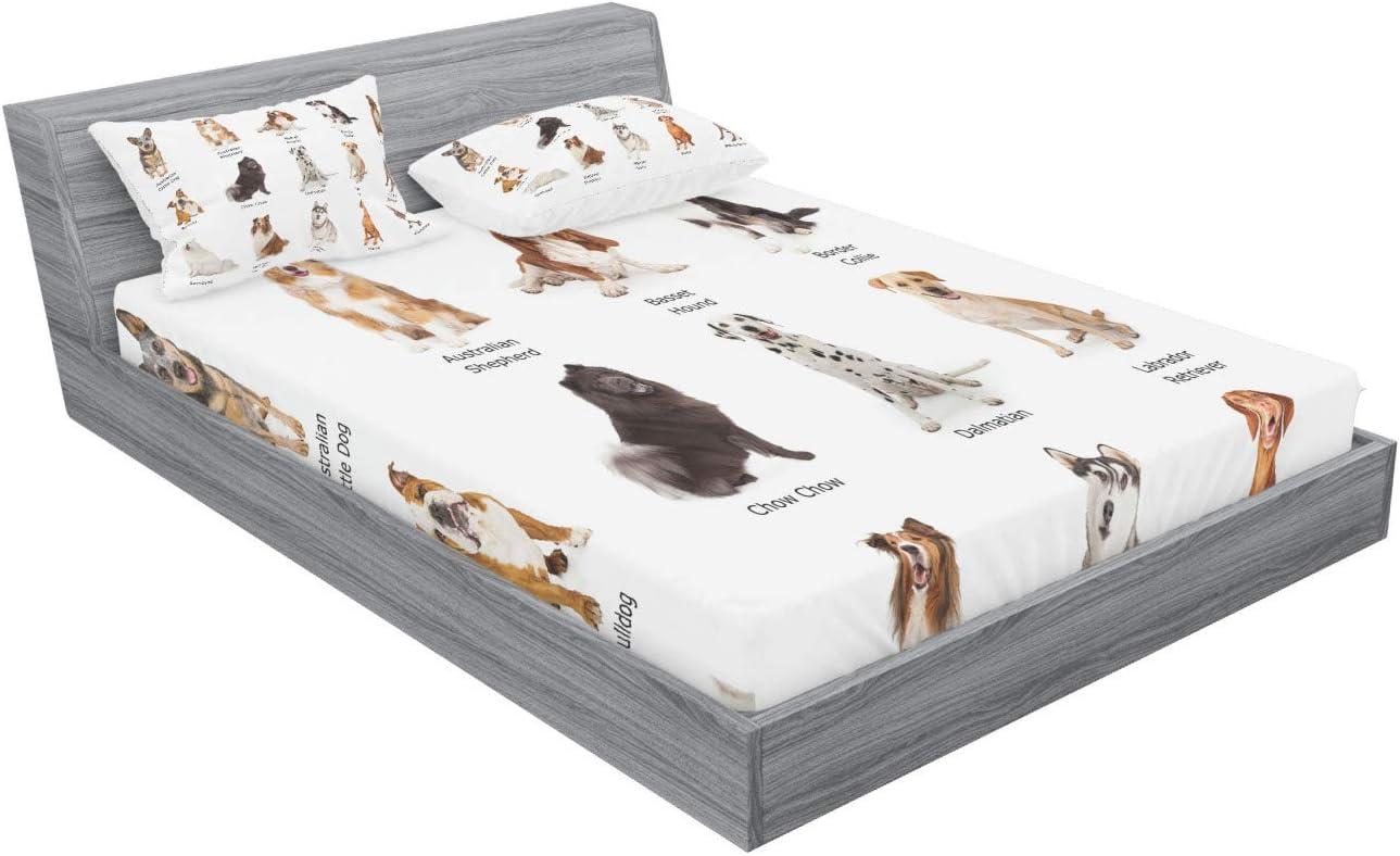 imageAmbesonne Fox Fitted Sheet amp Pillow Sham Set Fox in The Winter Forest Abstract Cartoon Trees and Nature Animal Pattern Decorative Printed 2 Piece Bedding Decor Set Twin Pale Sage Green OrangeWhite Brown and Grey