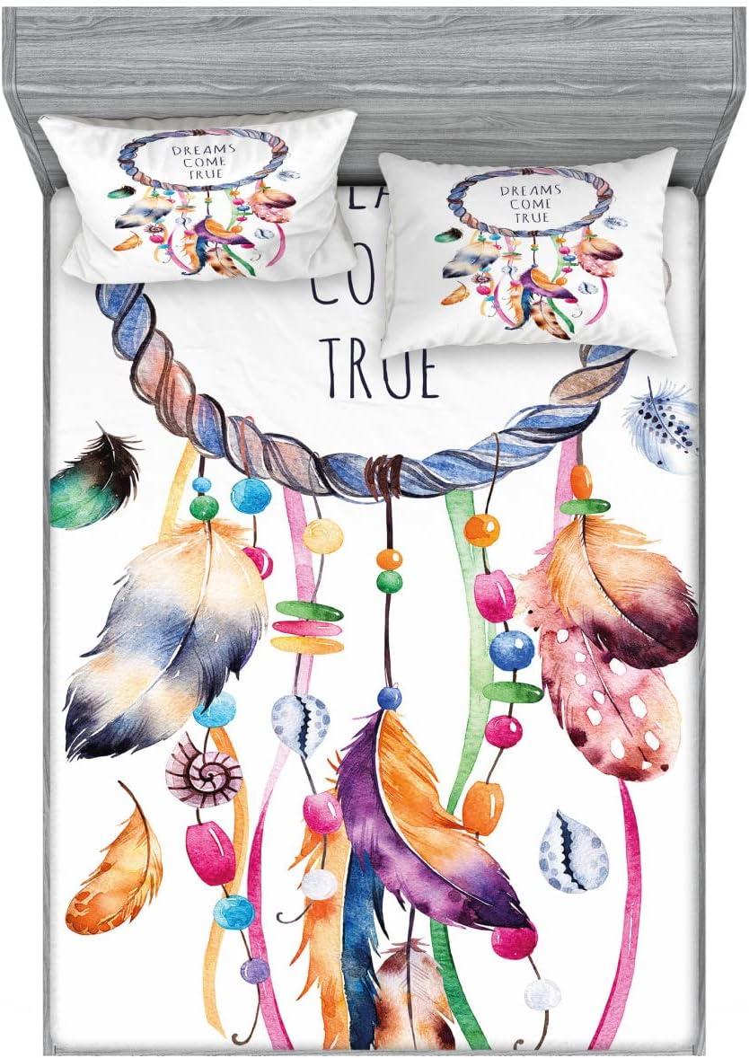 imageAmbesonne Fox Fitted Sheet amp Pillow Sham Set Fox in The Winter Forest Abstract Cartoon Trees and Nature Animal Pattern Decorative Printed 2 Piece Bedding Decor Set Twin Pale Sage Green OrangePlum Apricot