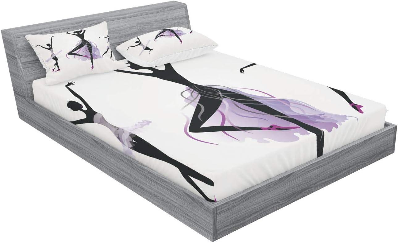 imageAmbesonne Fox Fitted Sheet amp Pillow Sham Set Fox in The Winter Forest Abstract Cartoon Trees and Nature Animal Pattern Decorative Printed 2 Piece Bedding Decor Set Twin Pale Sage Green OrangeOff White Black Mauve