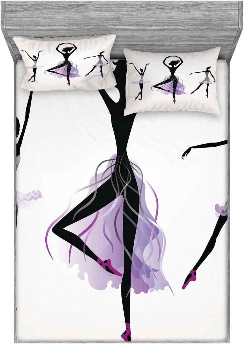 imageAmbesonne Fox Fitted Sheet amp Pillow Sham Set Fox in The Winter Forest Abstract Cartoon Trees and Nature Animal Pattern Decorative Printed 2 Piece Bedding Decor Set Twin Pale Sage Green OrangeOff White Black Mauve