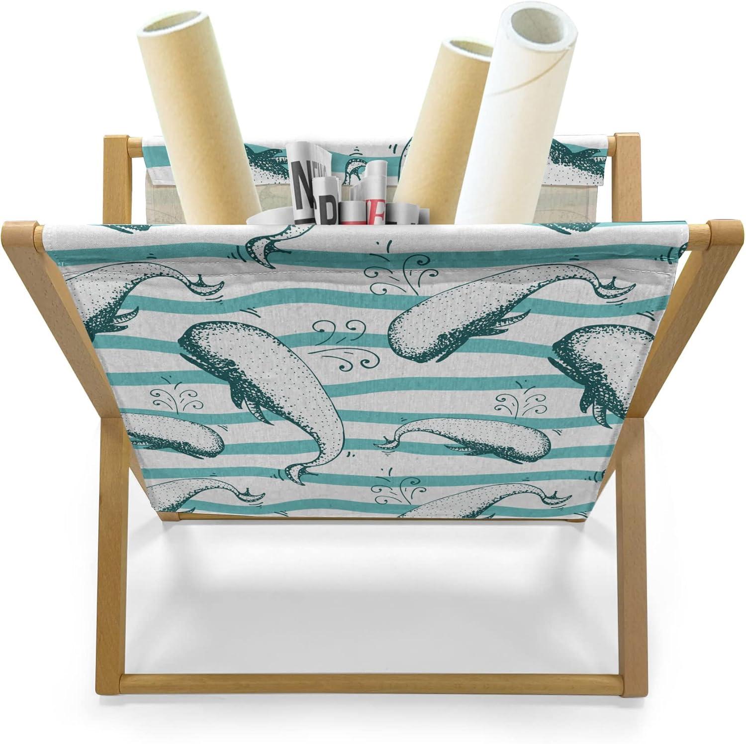 imageAmbesonne Hearts Magazine and Book Holder Bicycles and Heart and Romantic Scene Valentines Day Theme Floor Rack Decor for Interior of Home amp Office 22 x 19 Dark Grey and WhiteCadet Blue Dark Teal