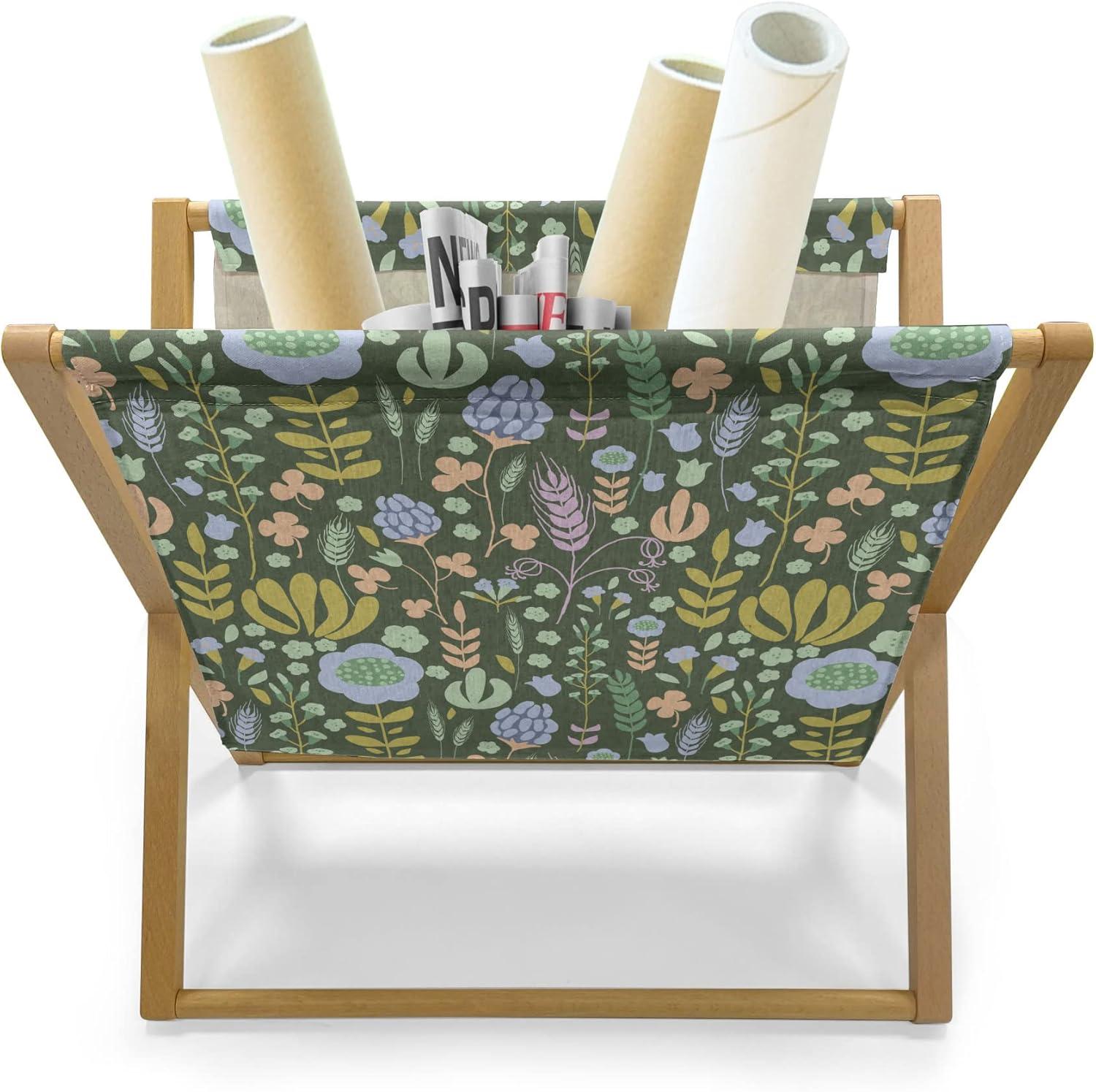 imageAmbesonne Hearts Magazine and Book Holder Bicycles and Heart and Romantic Scene Valentines Day Theme Floor Rack Decor for Interior of Home amp Office 22 x 19 Dark Grey and WhiteReseda Green Multicolor