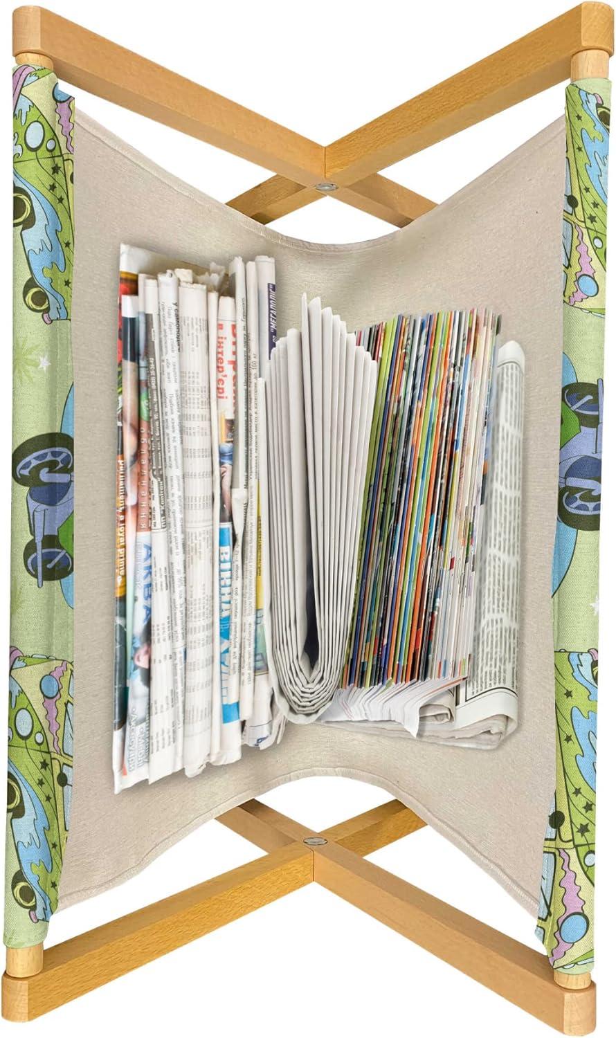 imageAmbesonne Hearts Magazine and Book Holder Bicycles and Heart and Romantic Scene Valentines Day Theme Floor Rack Decor for Interior of Home amp Office 22 x 19 Dark Grey and WhitePale Green Multicolor