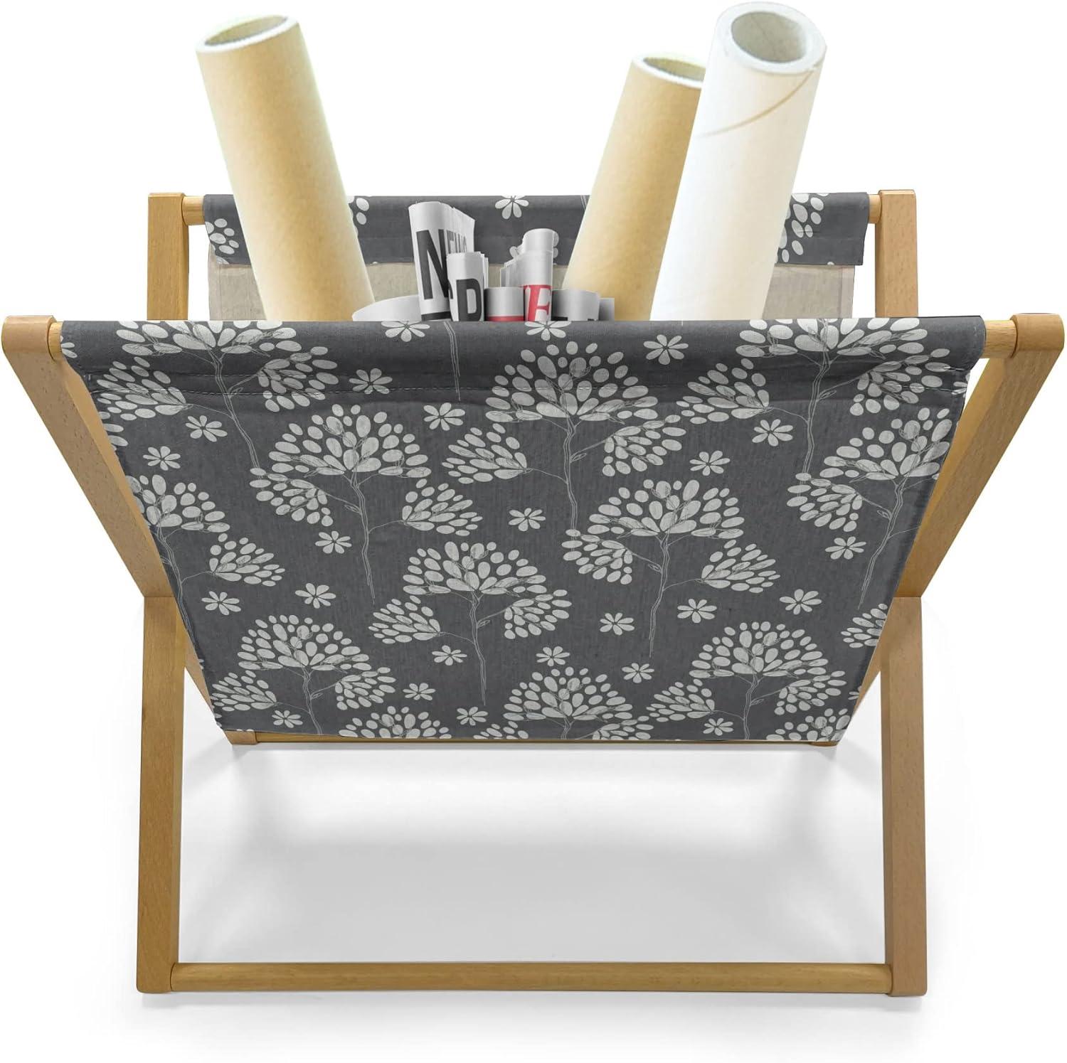 imageAmbesonne Hearts Magazine and Book Holder Bicycles and Heart and Romantic Scene Valentines Day Theme Floor Rack Decor for Interior of Home amp Office 22 x 19 Dark Grey and WhiteGrey Coconut