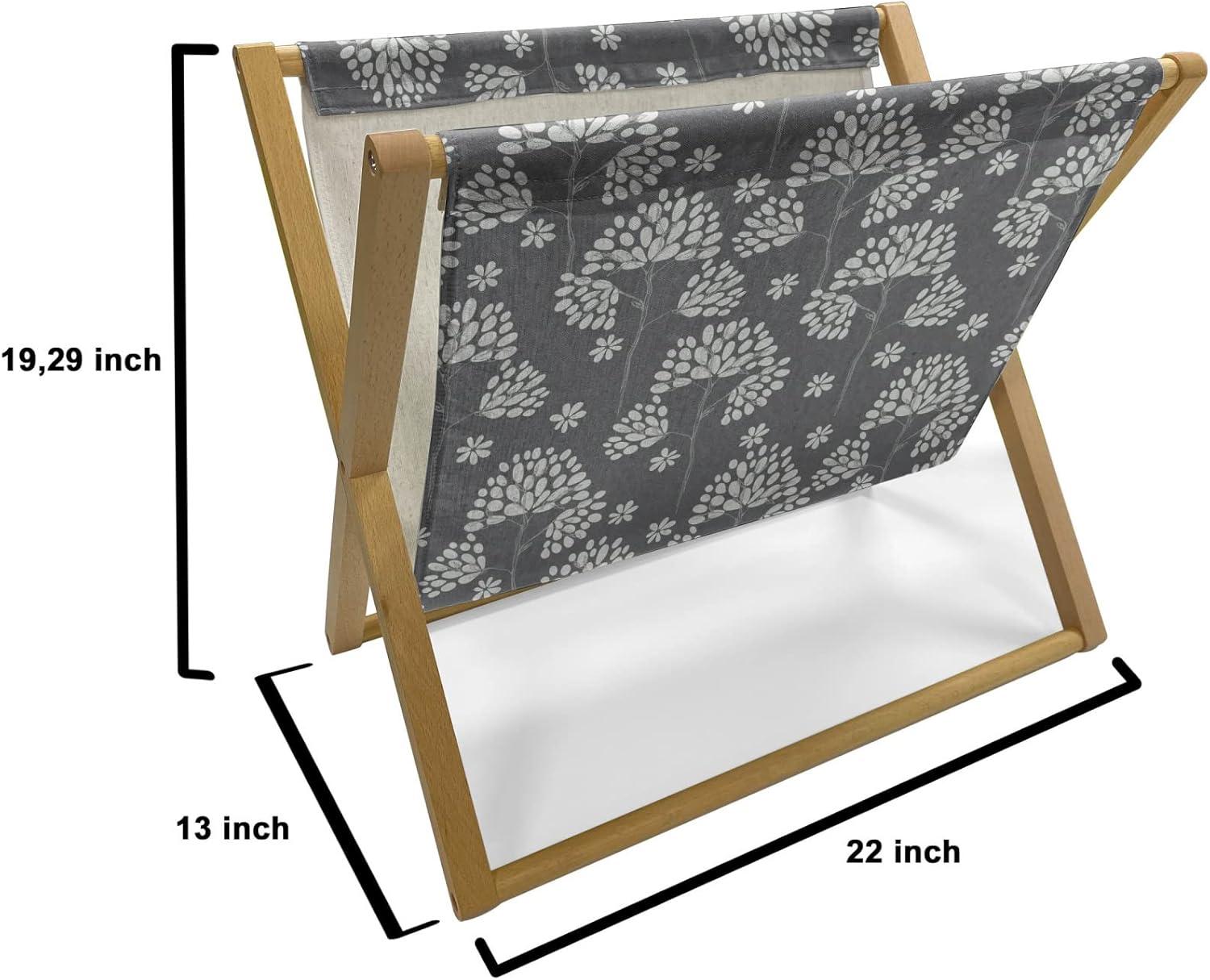 imageAmbesonne Hearts Magazine and Book Holder Bicycles and Heart and Romantic Scene Valentines Day Theme Floor Rack Decor for Interior of Home amp Office 22 x 19 Dark Grey and WhiteGrey Coconut
