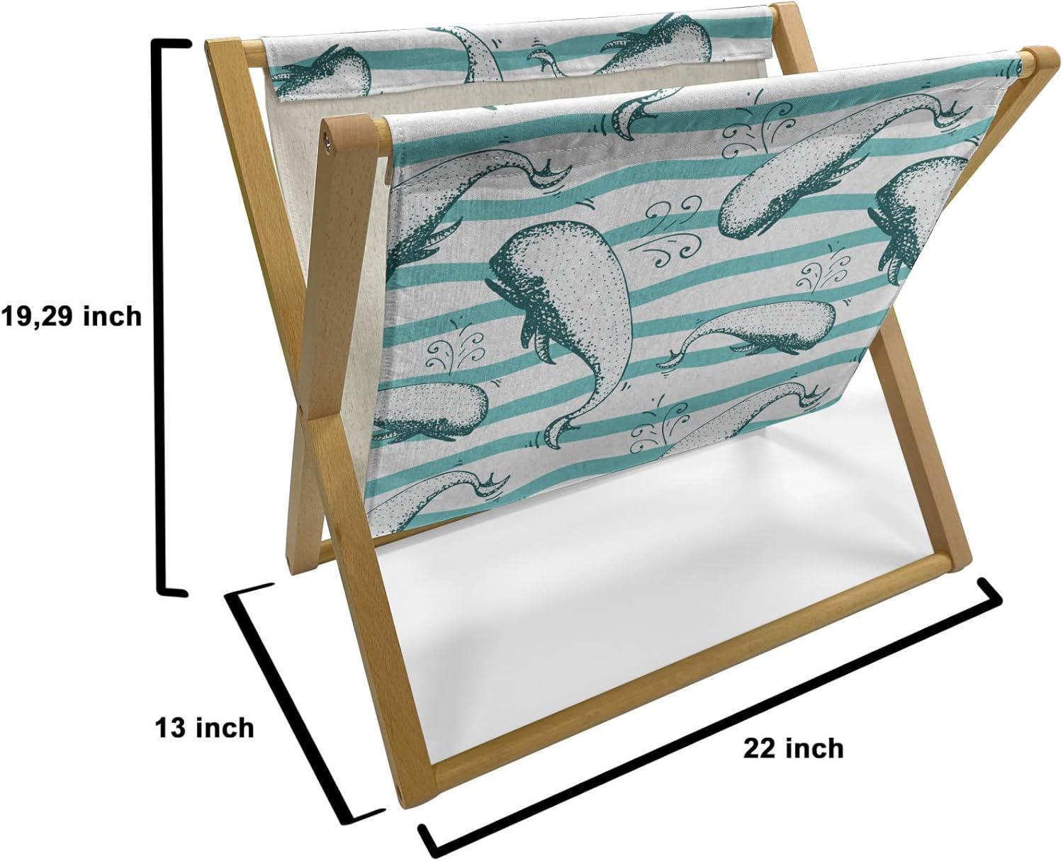 imageAmbesonne Hearts Magazine and Book Holder Bicycles and Heart and Romantic Scene Valentines Day Theme Floor Rack Decor for Interior of Home amp Office 22 x 19 Dark Grey and WhiteCadet Blue Dark Teal