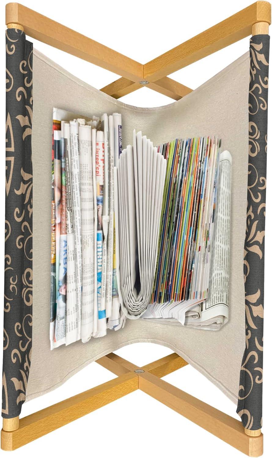 imageAmbesonne Hearts Magazine and Book Holder Bicycles and Heart and Romantic Scene Valentines Day Theme Floor Rack Decor for Interior of Home amp Office 22 x 19 Dark Grey and WhiteDark Sepia Tan