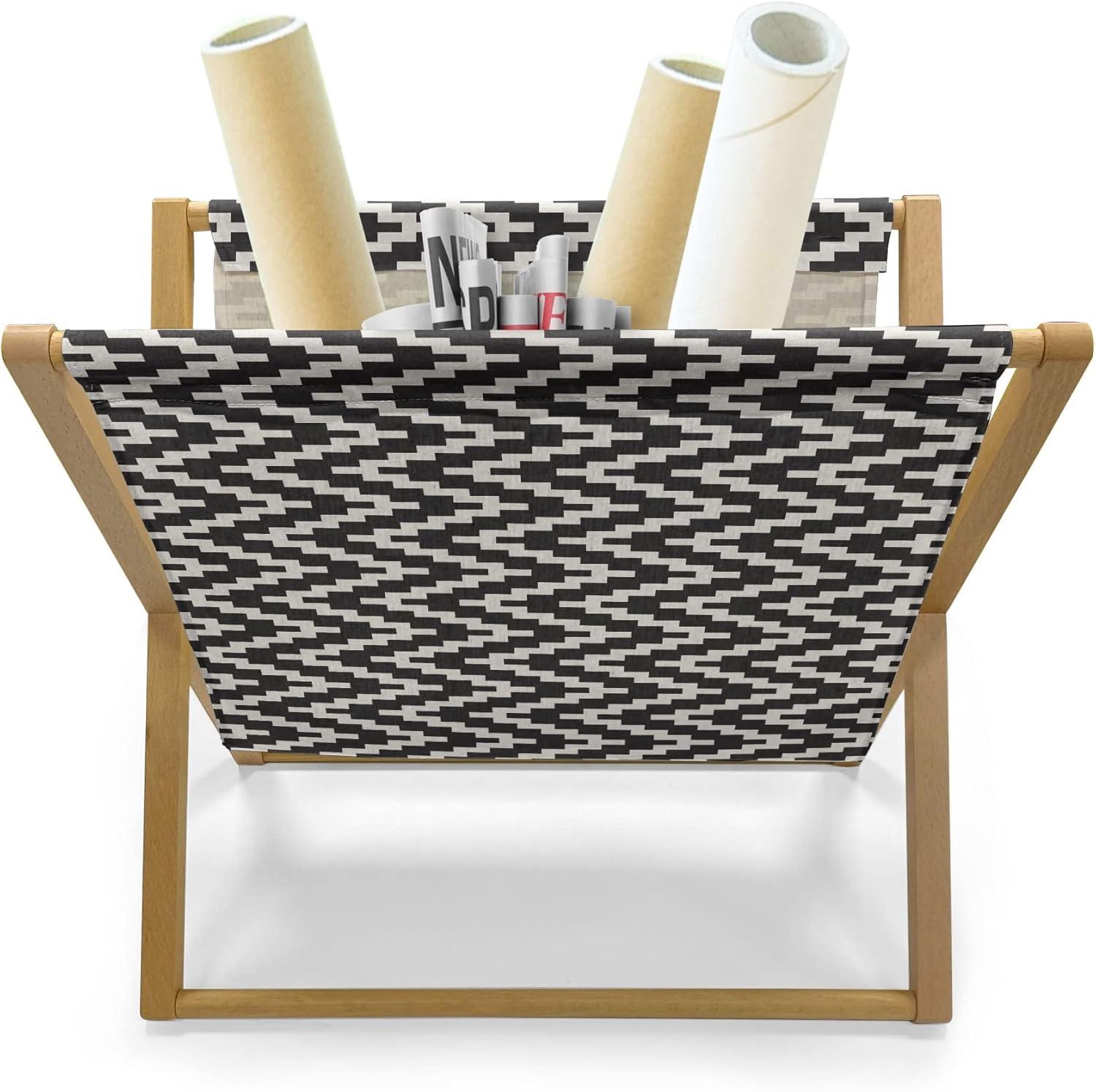 imageAmbesonne Hearts Magazine and Book Holder Bicycles and Heart and Romantic Scene Valentines Day Theme Floor Rack Decor for Interior of Home amp Office 22 x 19 Dark Grey and WhiteCharcoal Grey Eggshell