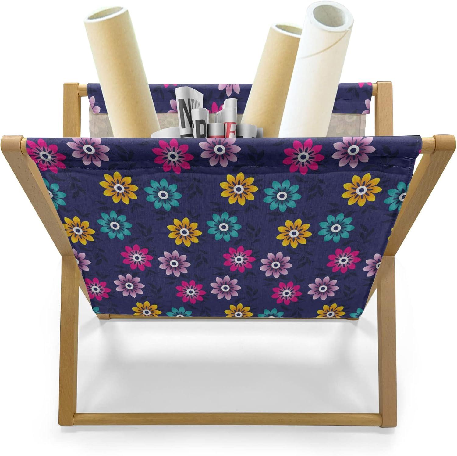 imageAmbesonne Hearts Magazine and Book Holder Bicycles and Heart and Romantic Scene Valentines Day Theme Floor Rack Decor for Interior of Home amp Office 22 x 19 Dark Grey and WhiteIndigo and Multicolor