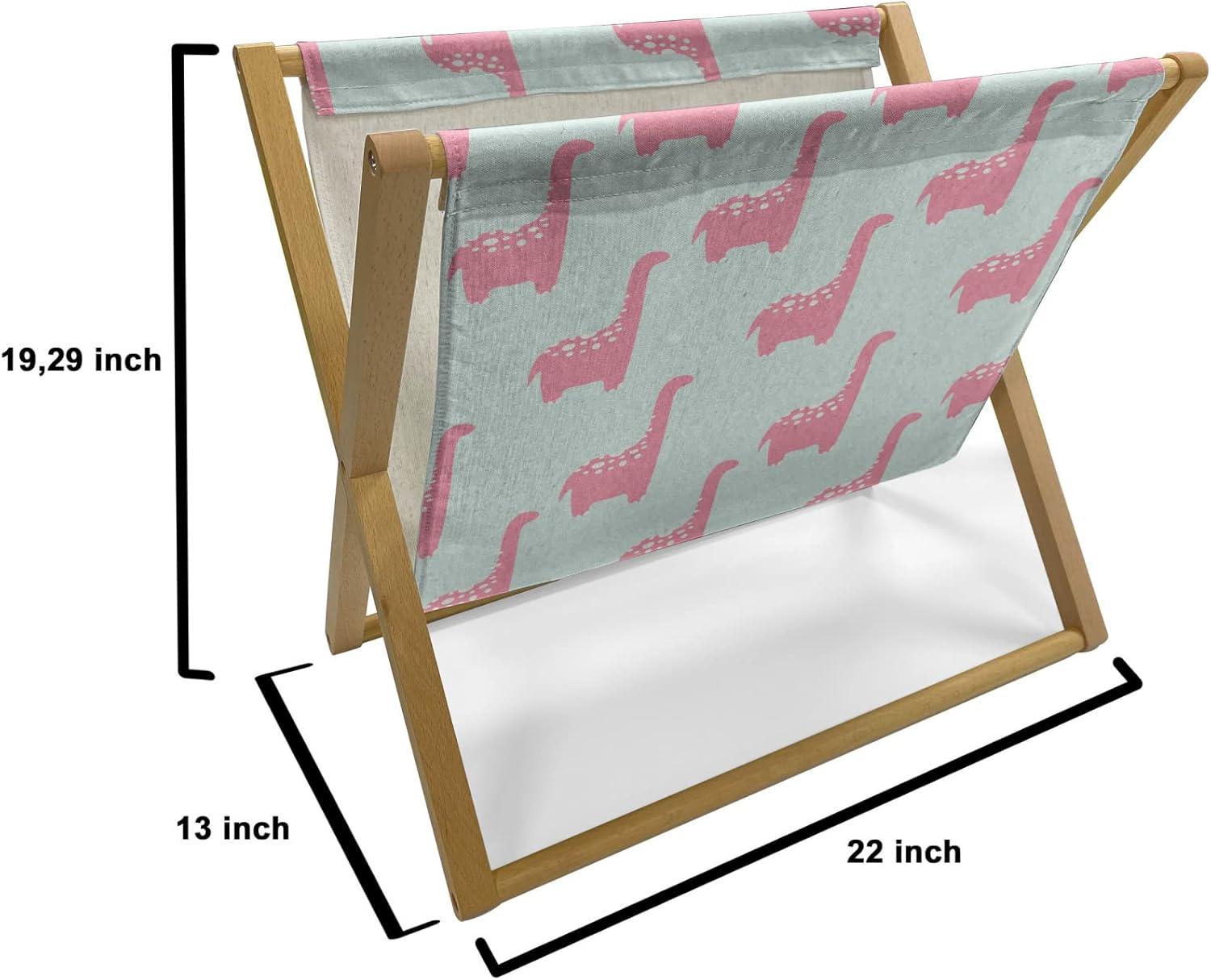imageAmbesonne Hearts Magazine and Book Holder Pastel Heart Shaped Spots Valentine Gift Wrapping Pattern Dotty Floor Rack Decor for Interior of Home amp Office 22 x 19 Dark Pink and CoralPastel Pink Mint Green