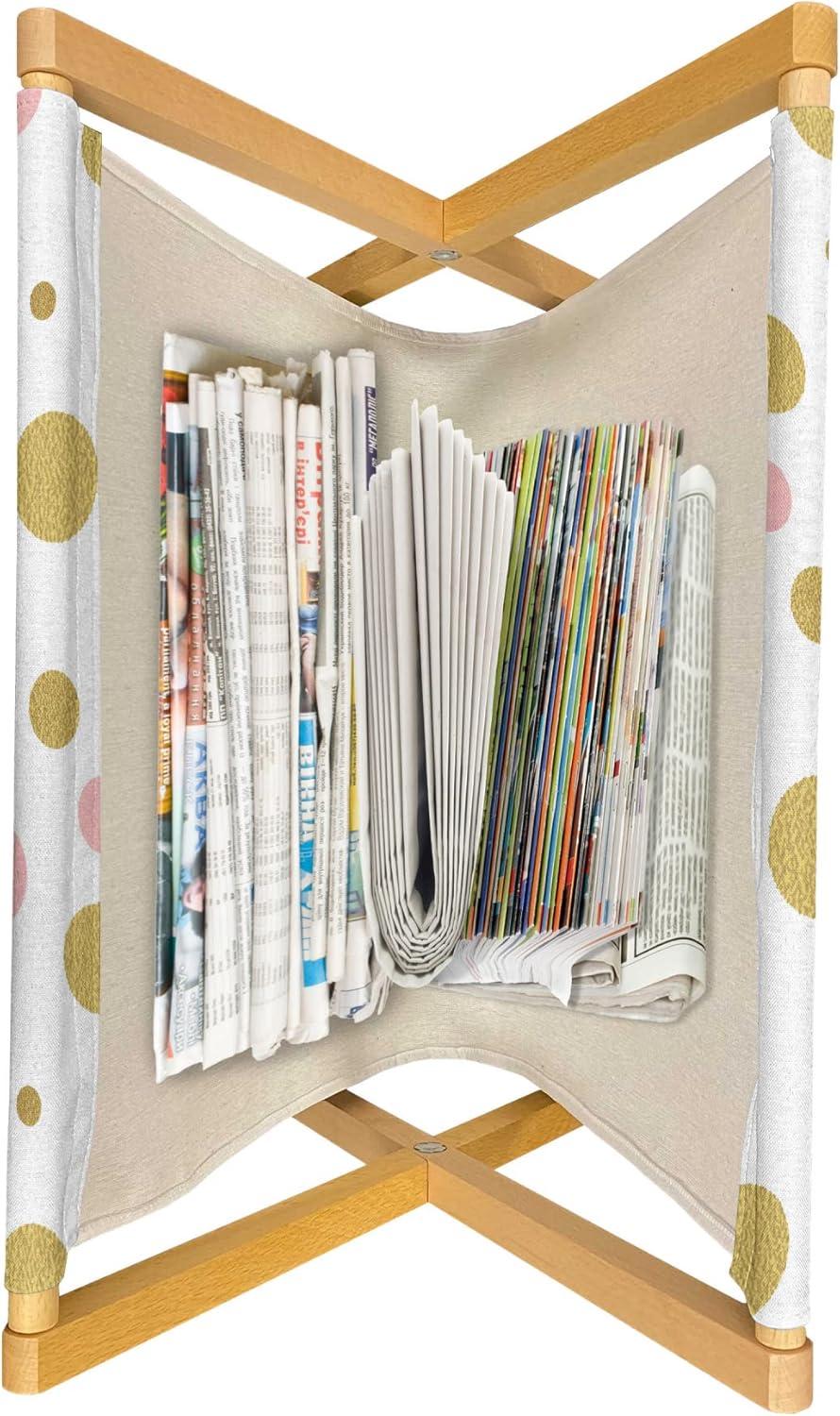 imageAmbesonne Hearts Magazine and Book Holder Pastel Heart Shaped Spots Valentine Gift Wrapping Pattern Dotty Floor Rack Decor for Interior of Home amp Office 22 x 19 Dark Pink and CoralPale Pink Dark Khaki