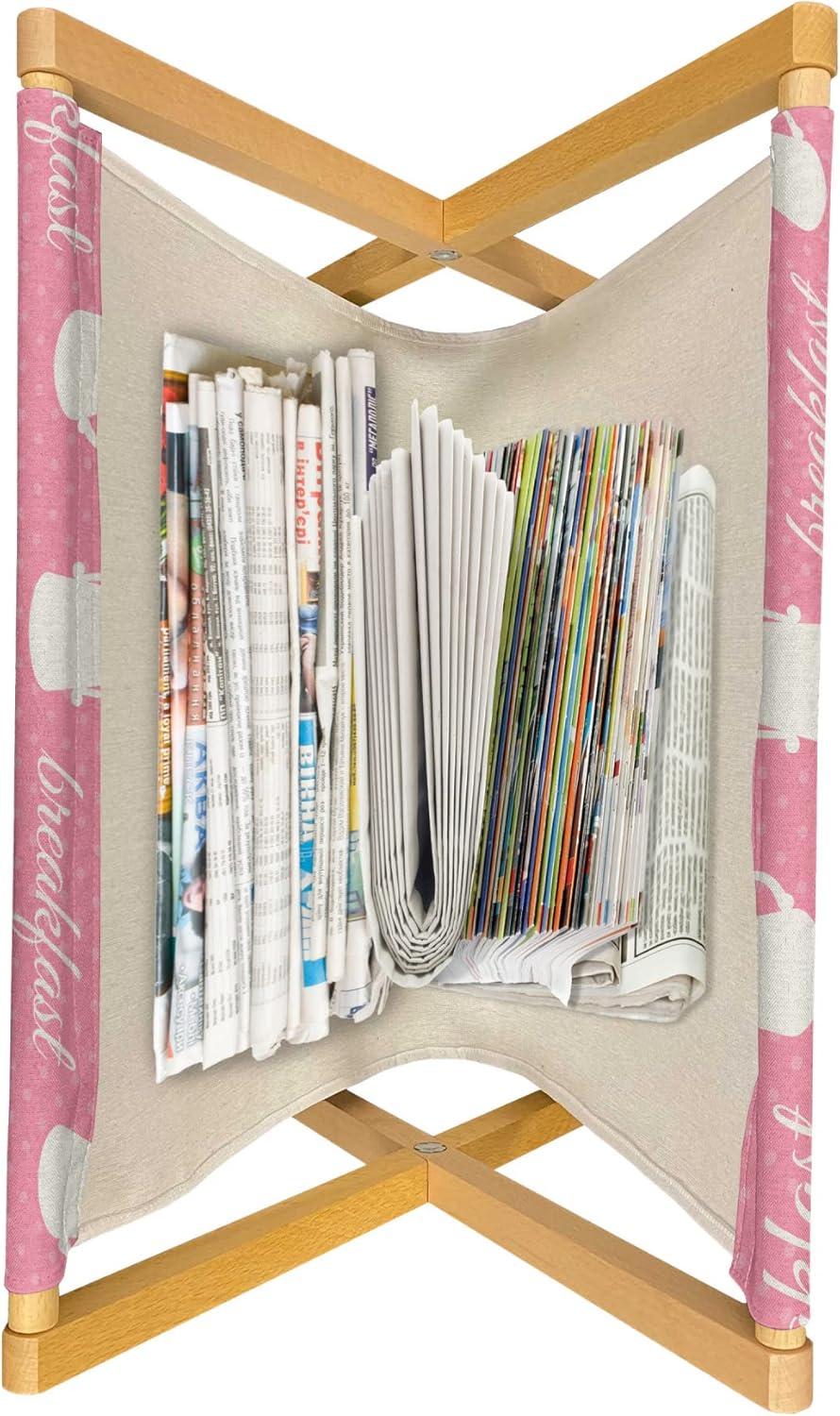 imageAmbesonne Hearts Magazine and Book Holder Pastel Heart Shaped Spots Valentine Gift Wrapping Pattern Dotty Floor Rack Decor for Interior of Home amp Office 22 x 19 Dark Pink and CoralPastel Pink and Eggshell