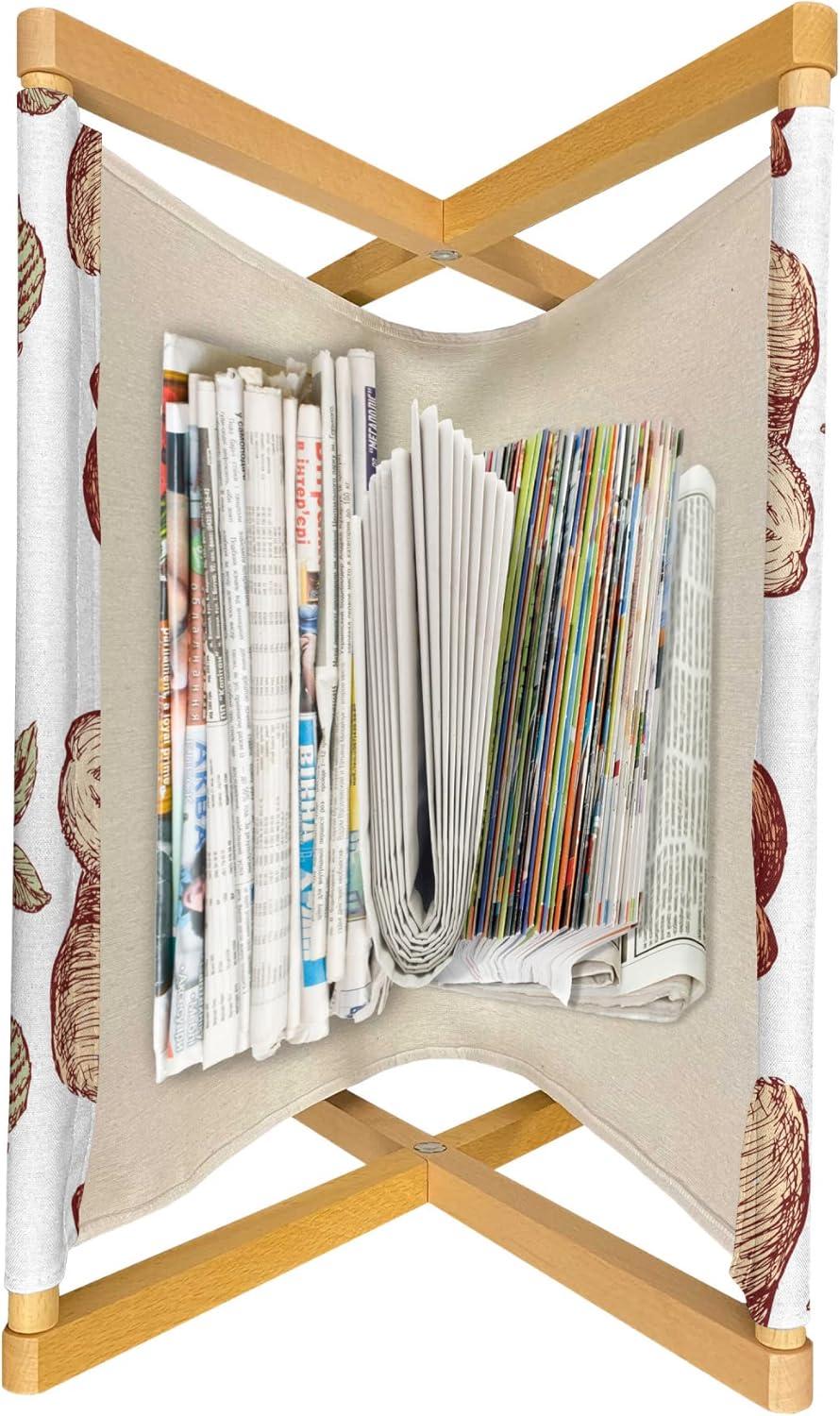 imageAmbesonne Hearts Magazine and Book Holder Pastel Heart Shaped Spots Valentine Gift Wrapping Pattern Dotty Floor Rack Decor for Interior of Home amp Office 22 x 19 Dark Pink and CoralCinnamon and Peach